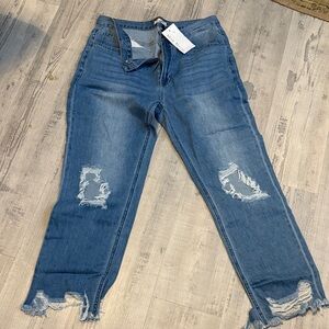 Shop Stevie Classic Blue Distressed Jeans